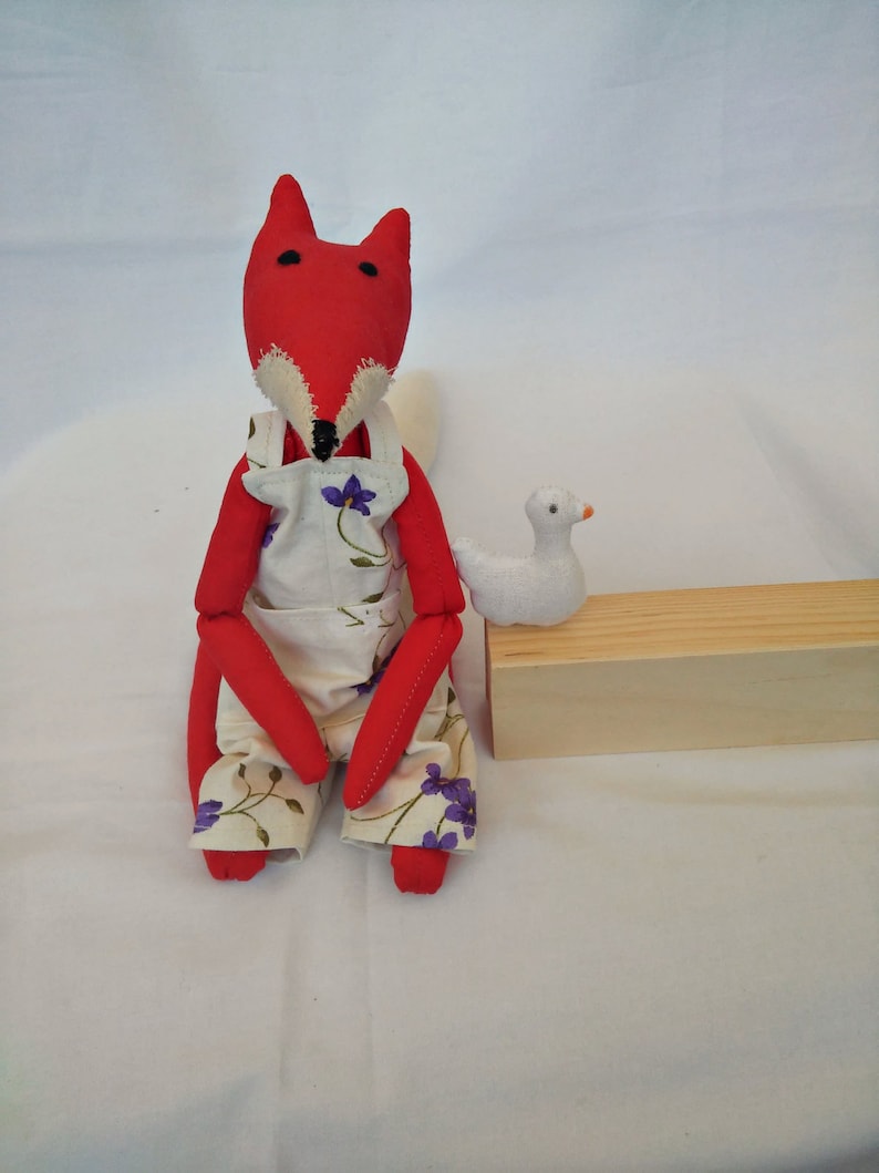 Stuffed fox doll Red Fox toy Organic stuffed fox Organic Etsy