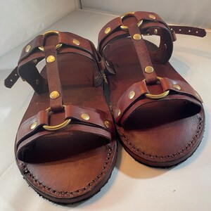 Veg Tan Leather Sandals - Etsy