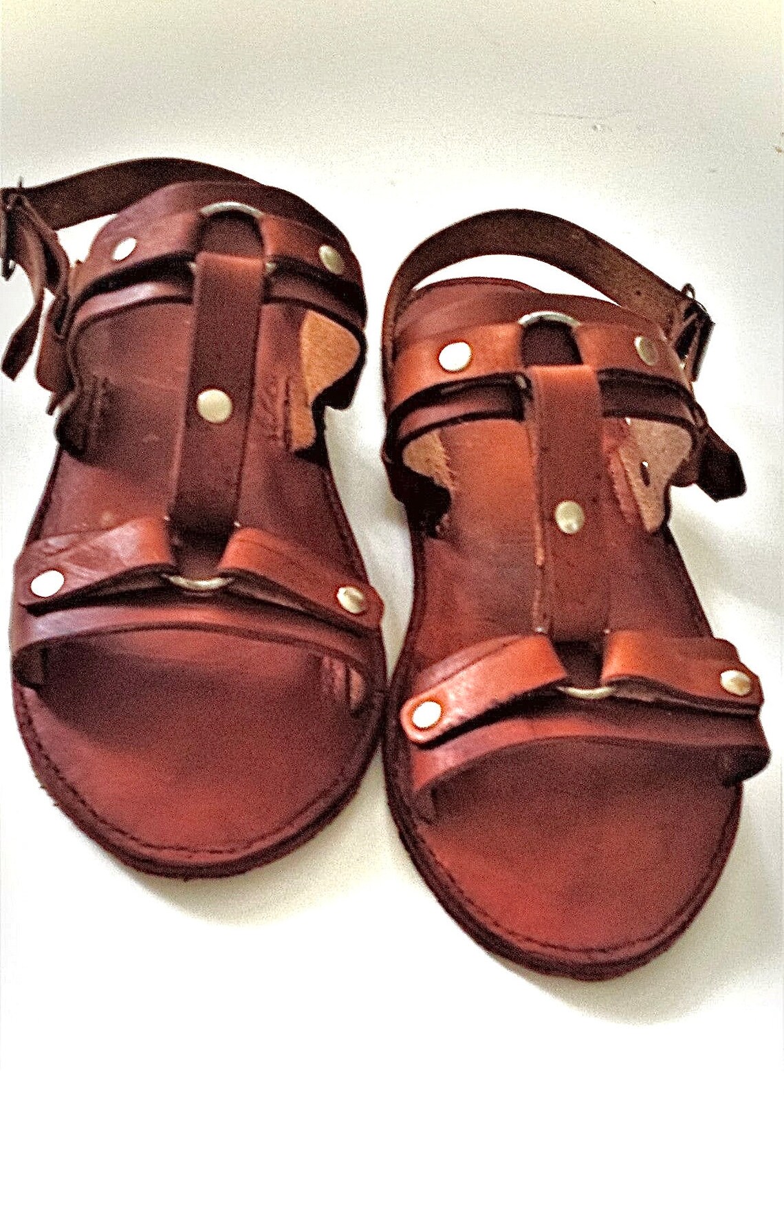 tan leather sandals