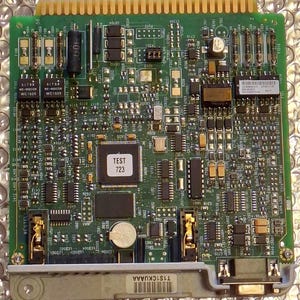 Vintage Westell Circuit Board Display, Retro Tech Specimen Panel, Cyberpunk Craft Supply, Steampunk, Telecom