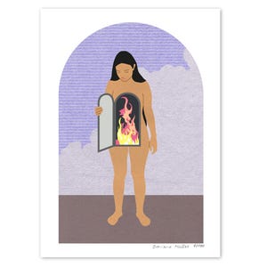 Giclee print 13x18 cm - Burning 2nd version - Signed and numbered