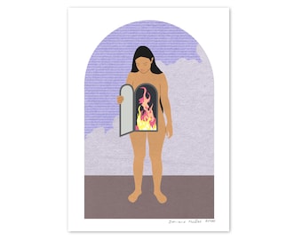 Giclee print 13x18 cm - Burning 2nd version - Signed and numbered
