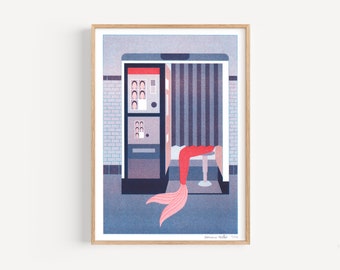 Risograph art print - The Compliance - A4 numbered and signed limited edition