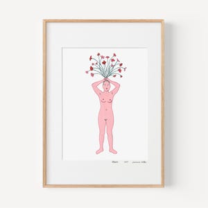 Original painting - Bloom - Acrylic on paper with mat - 15x20 cm - Signed