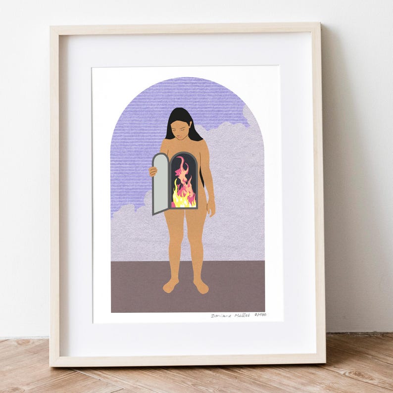 Giclee print 13x18 cm - Burning 2nd version - Signed and numbered image 6