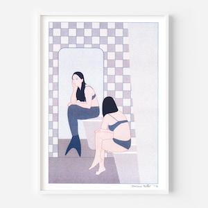 Risograph A4 - Reflexión - Impresión artística de edición limitada
