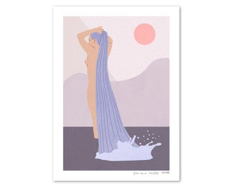 Art print - The Waterfall - 13x18 cm - Limited edition