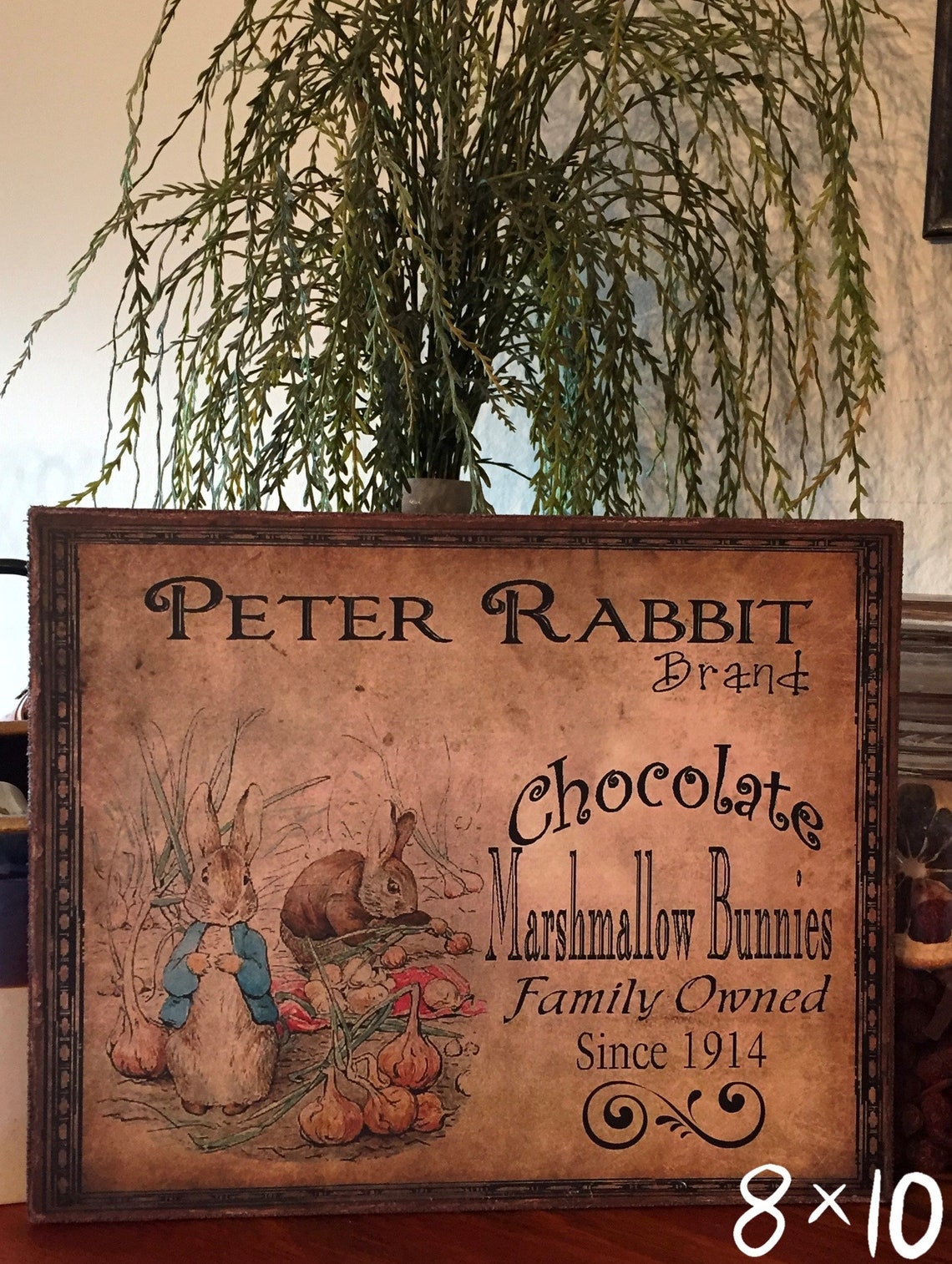 Handmade Primitive Folk Art Easter Peter Rabbit Chocolate Marshmallow ...