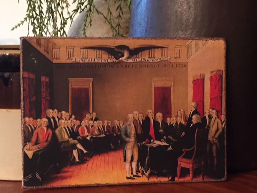 Handmade Antique Reproduction Primitive 4th of July 1776 Signing of the ...