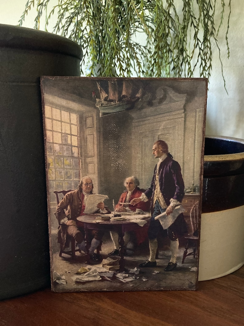 Handmade Writing the Declaration of Independence Antique Reproduction ...