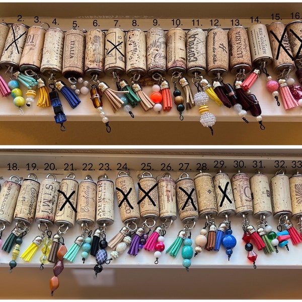 Wine Cork Keychain Etsy