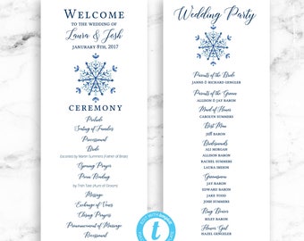 winter wedding program template