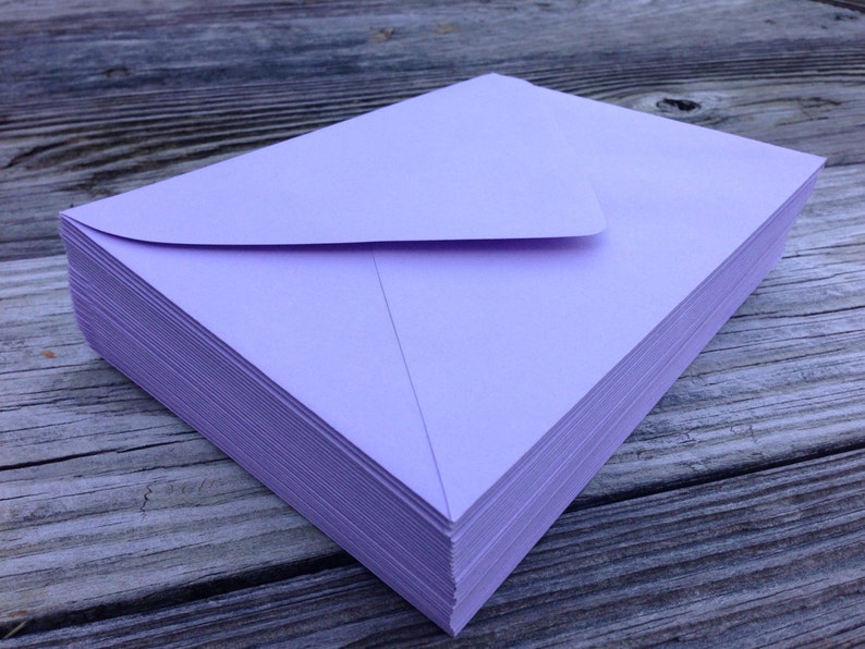 25 A7 Purple Envelopes Light Purple Lavender Envelopes Plum Etsy