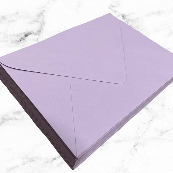 25 A7 Purple Envelopes, Light Purple Lavender Envelopes, Plum Envelopes, Pointed Euro Flap, 5x7 Wedding Invitation Baby Shower Envelopes