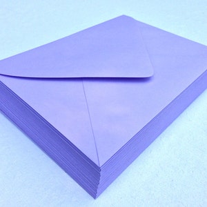 25 A7 Purple Envelopes Light Purple Lavender Envelopes Plum - Etsy