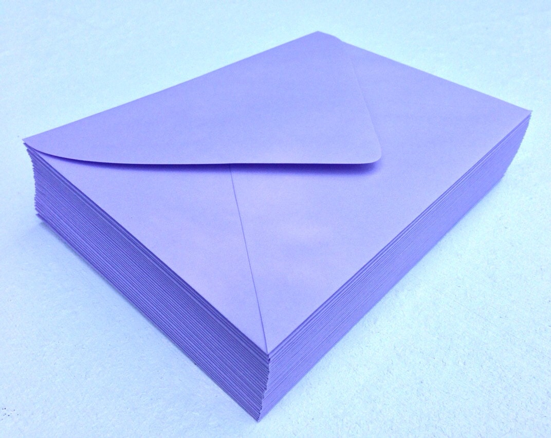 25 A7 Purple Envelopes Light Purple Lavender Envelopes Plum Etsy