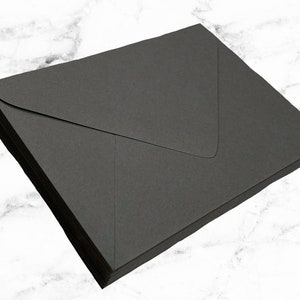 25 Gray Slate A7 Envelopes, A1 RSVP Envelopes, Dark Grey Envelopes, Wedding Invitation Envelopes