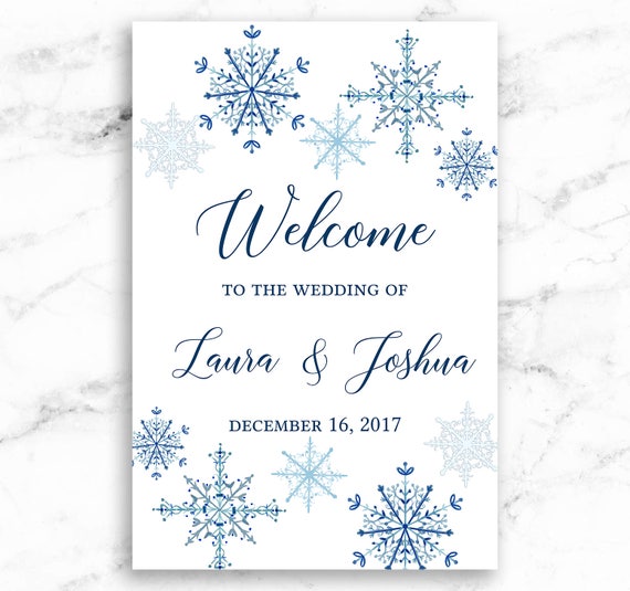 Winter Snowflakes Wedding Return Address Labels - The Painting Pony