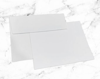 Blank White Cards & Envelopes - Printable - 5x7 Invitations A7 Envelopes - DIY Invitations - Blank Cards Print invasions at home