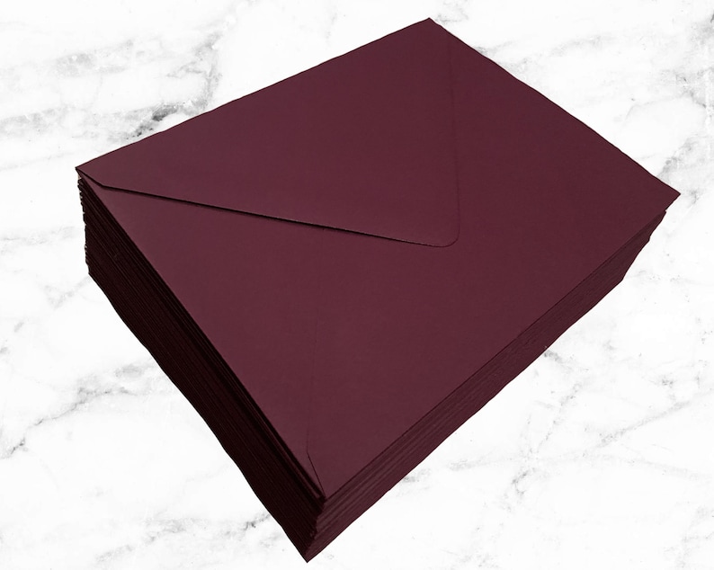 25 A7 Envelopes 5x7 Envelope Pointed Flap Euro Envelope Red Etsy