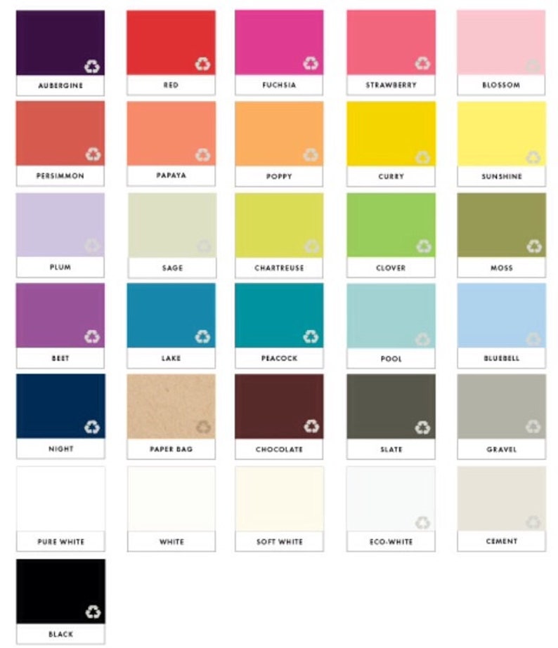 May include: A color chart with 30 different colors, each color is labeled with a name. The colors are arranged in a grid of 5 rows and 6 columns. The colors are a mix of bright and muted colors, including red, blue, green, yellow, purple, orange, brown, and white.