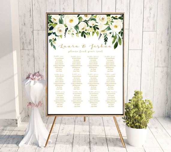 Wedding Seating Chart Sign Template