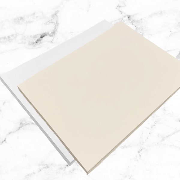 5x7 White Cards - White or Ivory Invitation Cards - Blank Cardstock Blank 5x7 DIY Invitations, Laser and Inkjet Printing A7 Card stock