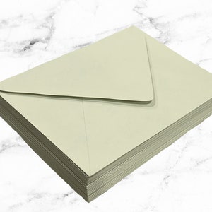 25 Green Envelopes - Sage A1 (4Bar) RSVP Envelopes - Green Wedding Envelopes - 80# Premium Envelope