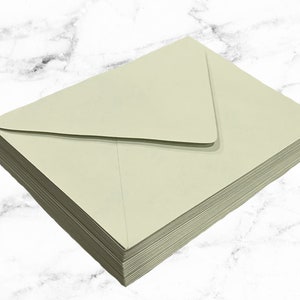 25 Green Envelopes - Sage A7 5x7 Invitation or A1 (4Bar) RSVP Envelopes - Green Wedding Envelopes - 80# Premium Envelope