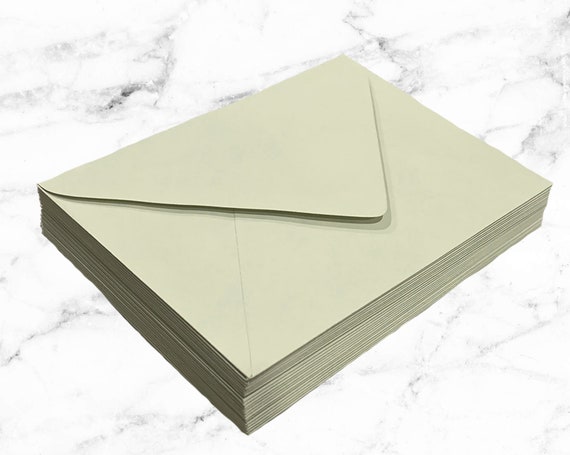 25 Green Envelopes Sage A7 5x7 Invitation or A1 4bar RSVP Envelopes Green  Wedding Envelopes 80 Premium Envelope 