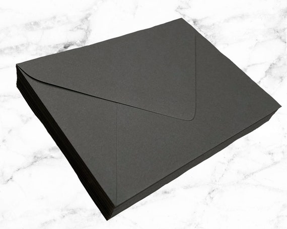 25 Slate A7 Envelopes, Dark Gray Envelopes, Grey Envelopes, 5x7 Invitation Envelopes, 4bar RSVP Envelope