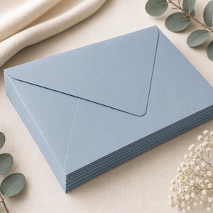 Dusty Blue Wedding Invitation Envelopes - Set of 25 - A7 or A1