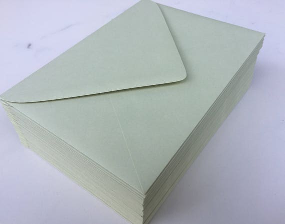 Dusty Green Wedding Envelopes 5x7 A7, A2, A6, A9 More Standard Sizes 25  Blank Envelopes Printing Available 