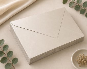 Shimmer Silver Wedding Envelopes - Set of 25 - A7 or A1