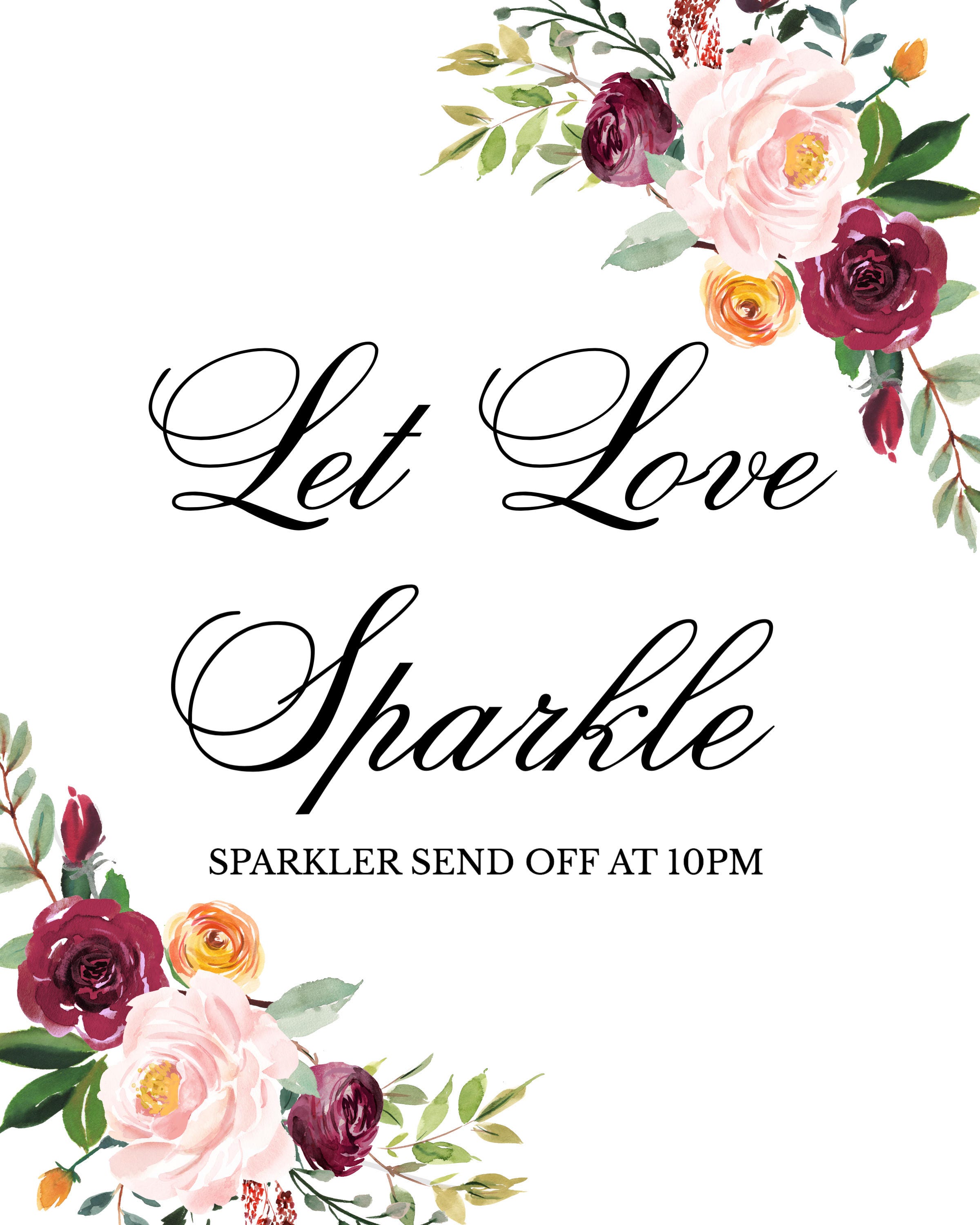 Editable Let Love Sparkle Printable Template Free - Printable Templates