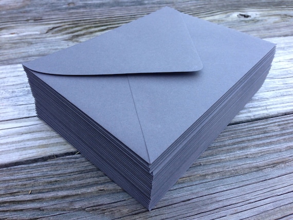 50 A7 Slate Grey 5x7 Invitation Or A1 4bar Rsvp Pointed Euro Etsy