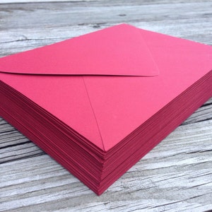 Red Envelopes - 5x7 or A1 (4bar) RSVP Pointed Euro Flap Envelopes - #80 ...