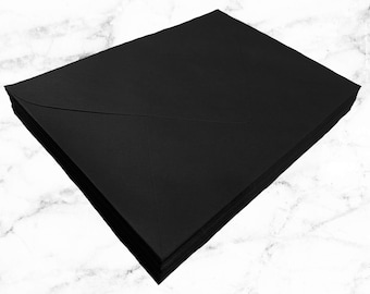 25 A7 Black Envelopes, Pointed Flap Envelope, A1 4bar Envelopes, 5x7 Wedding Invitation Envelope