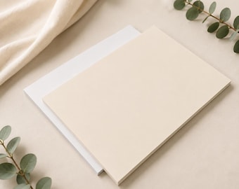 5x7 White or Ivory Cardstock - Ready to Print Paper for Cards and Invitations