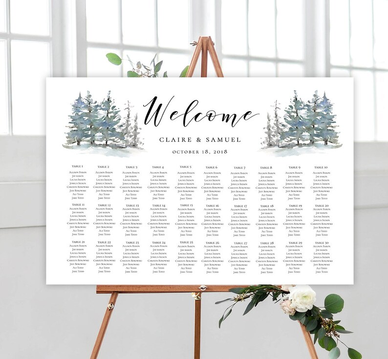 Christmas Wedding Seating Chart