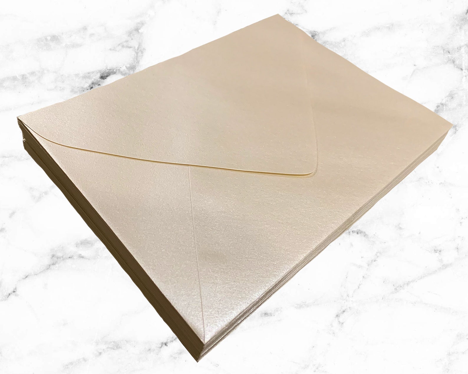 25 A7 Ivory Shimmer A7 Envelopes Pointed Euro Flap Envelopes Etsy