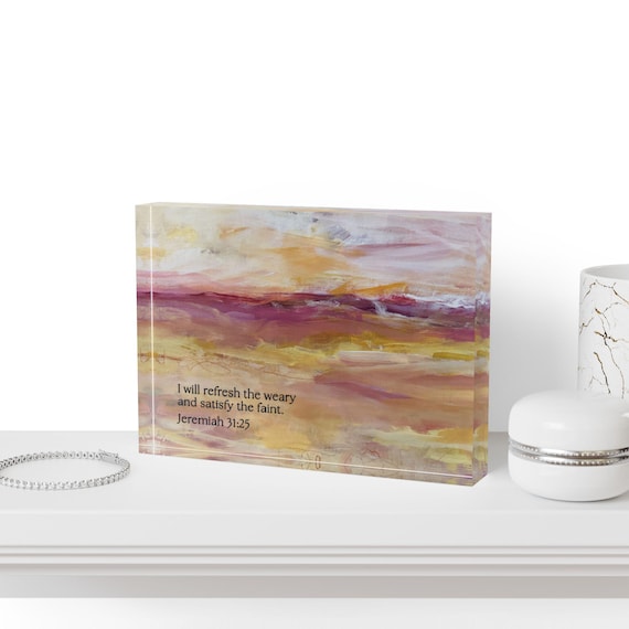 Rest for the Weary Soul Landscape Photo Block | Inspirational Home Decor