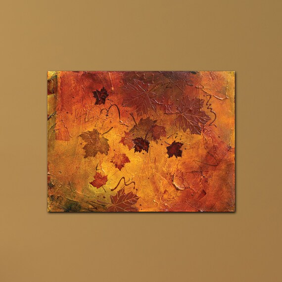 Title: First Dance of Fall, abstract acrylic painting