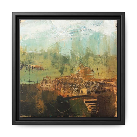 Abstract Landscape Matte Canvas Framed | Modern Wall Art