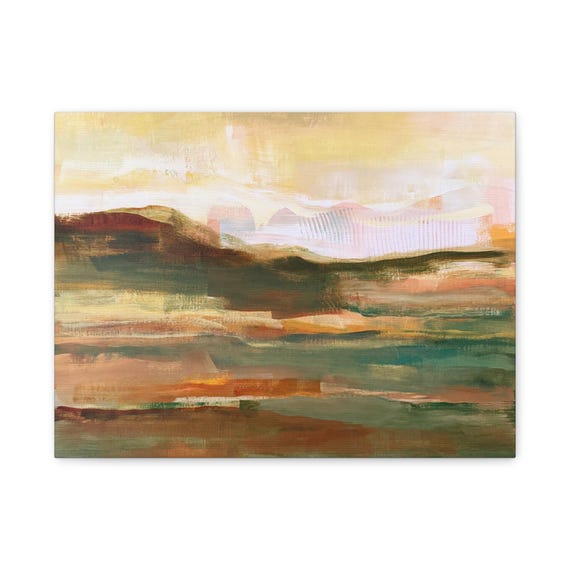 Abstract Sunrise Landscape Matte Canvas