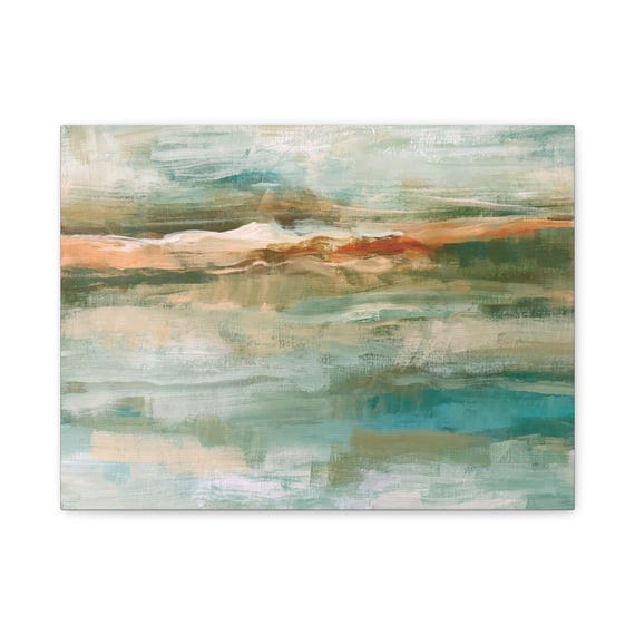 Abstract Coastal Horizon Matte Canvas