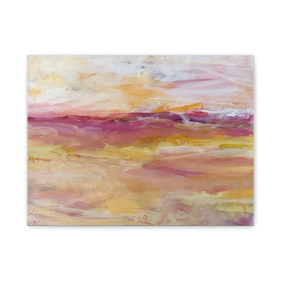Rest For the Weary Soul Abstract Pastel Landscape Matte Canvas