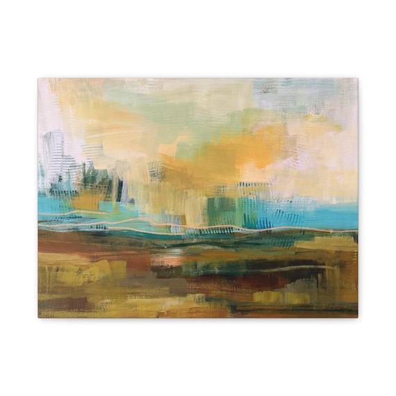 Abstract Landscape Canvas Wall Art | Matte Stretched Canvas
