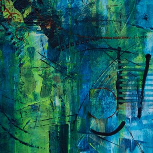 Title: Urban Renewal, modern abstract acrylic painting image 3