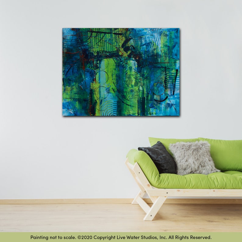 Title: Urban Renewal, modern abstract acrylic painting image 2